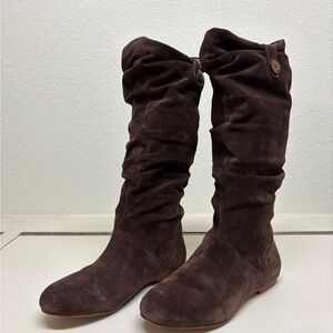 UGG Dark Brown Knee High slouch suede boots